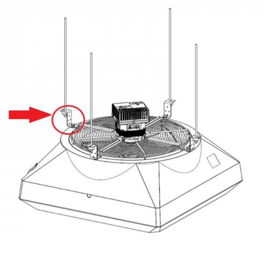 Sufitowy zestaw montażowy | do nagrzewnic VOLCANO | VTS